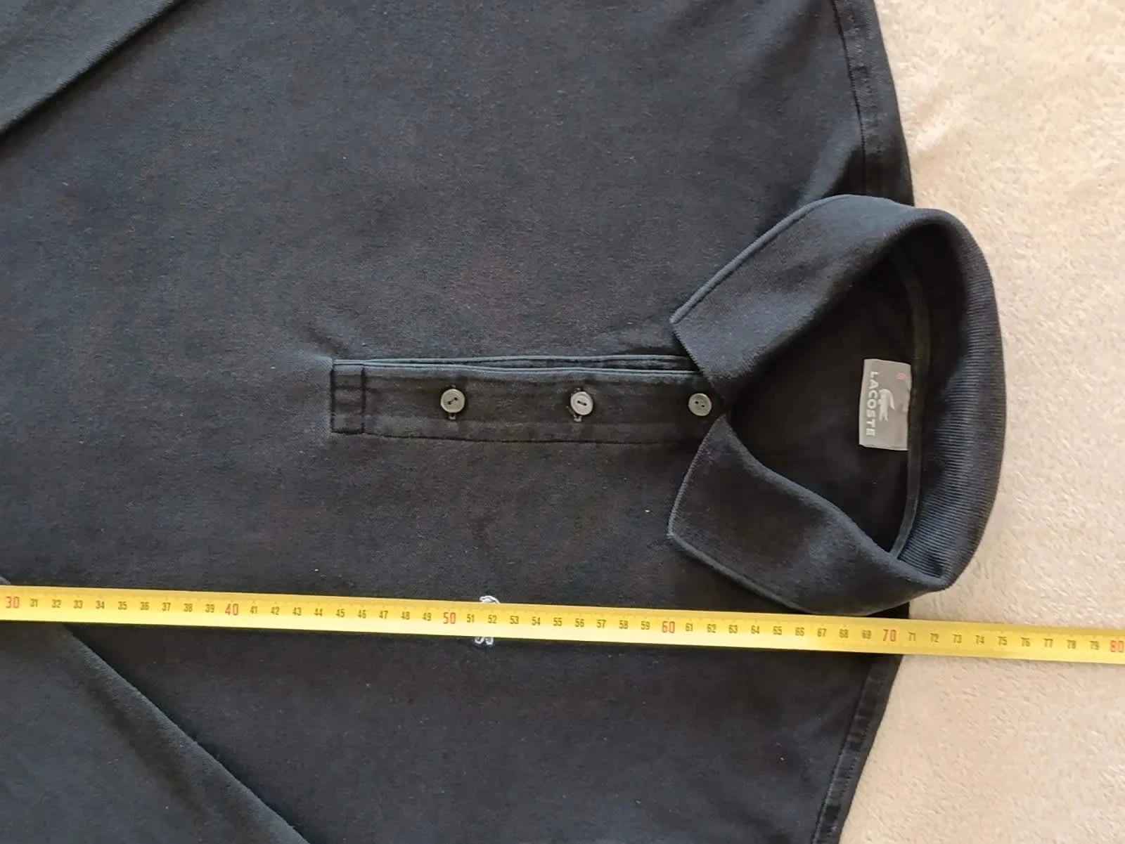Polo Lacoste preto mangas longas Tamanho 6 – photo 13